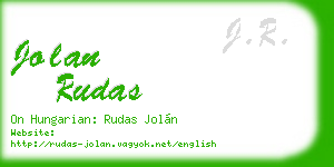 jolan rudas business card